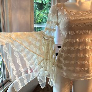 Anne Fontaine Paris lace Romeo & Juliet blouse sz 42